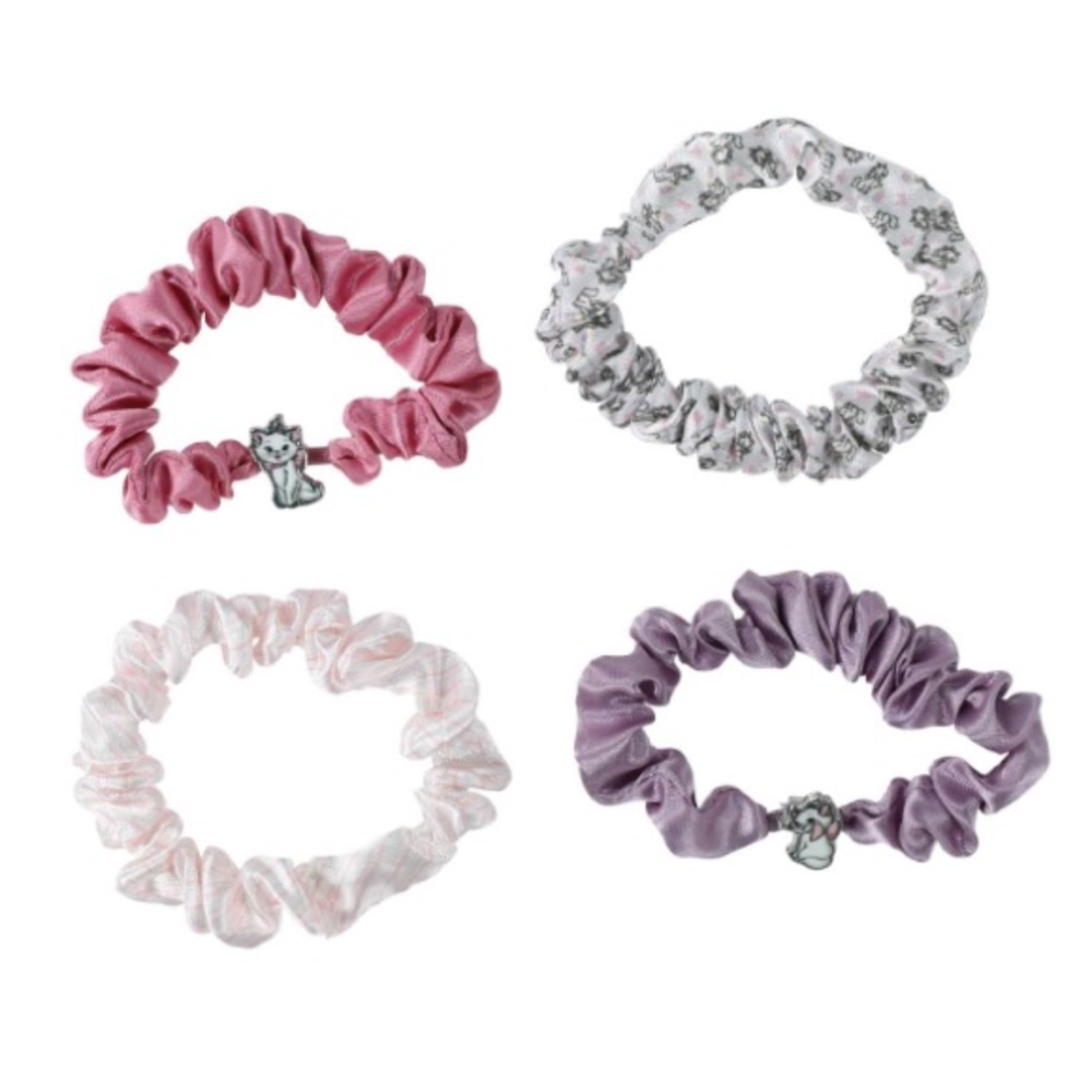 Disney Marie The Aristocats Pink Mini Hair Scrunchies Set